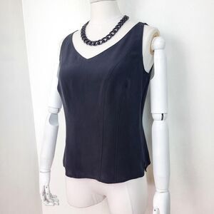 Vintage Y2K Talbots Black Silk Tank Top
